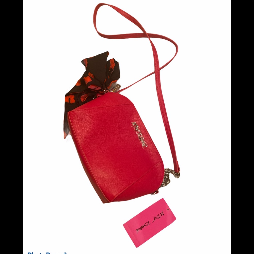Betsey Johnson hot pink crossbody bag
